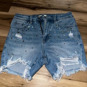 Grace and Emma rhinestone denim shorts size 6